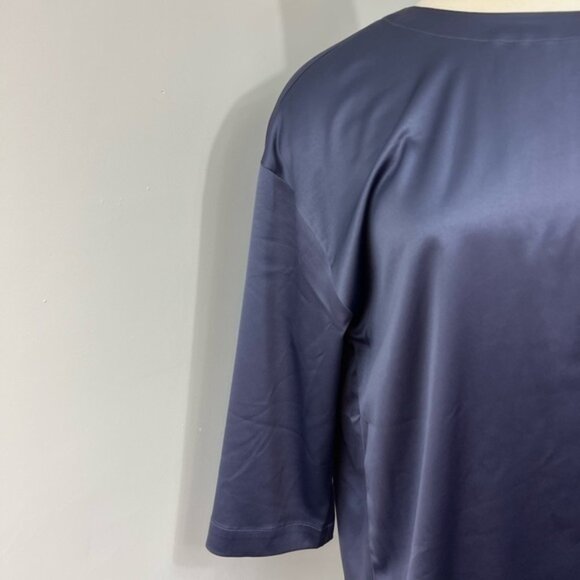 Eileen Fisher Purple Satin Blouse - Picture 3 of 12